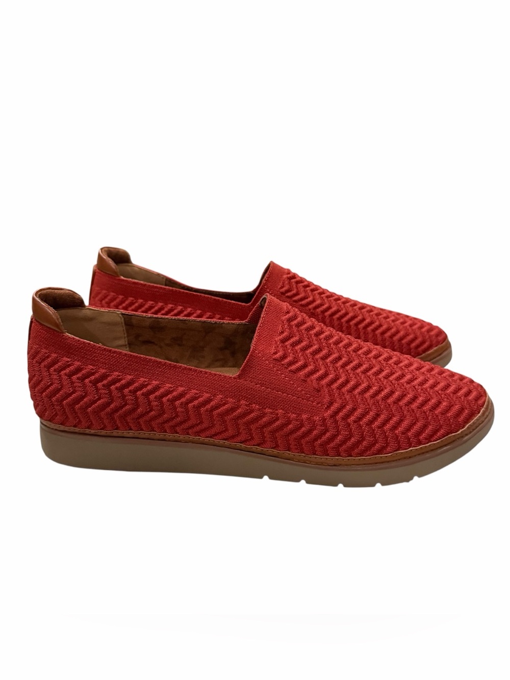 Cobb Hill Women's 9.5 Burnt Red Rockport Camryn Slip On Knit Comfort Shoe S6
